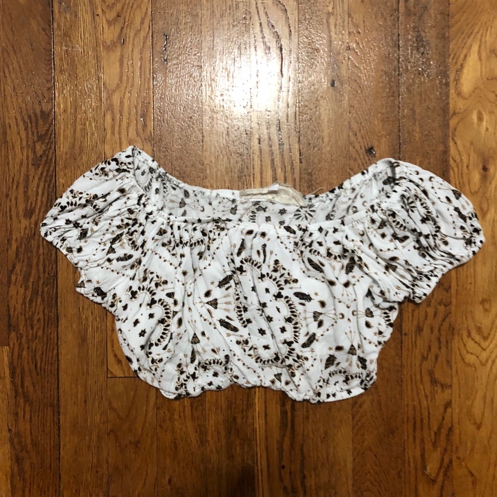Revolve White Patterned White Top